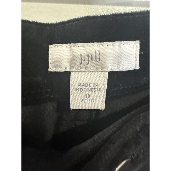 J Jill Corduroy Pants Women's 10P Black Straight Leg Casual whimsigoth preppy - Picture 7 of 8